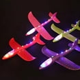 thumbnail image 1 of Avión de espuma para lanzar a mano luminoso con LED, planeador de acrobacias, juguete para niños, avión de espuma de gran tamaño de 48 cm, 1 of 1