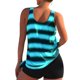 thumbnail image 2 of SAILING Conjunto de tankini para mujer, camisetas sin mangas + pantalones cortos, traje de baño, traje de baño para playa, 2 of 4