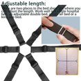 thumbnail image 4 of Heavy Duty Triangle Bed Sheet Clips, Adjustable Elastic Sheet Straps with Metal Clips, Crisscross Mattress Holder for Secure Fit (6 Sides), 4 of 5