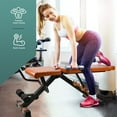thumbnail image 5 of Wonder Maxi Adjustable Weight Bench Strength Training Foldable Workout Bench Up to 700 lbs (Brown), 5 of 5