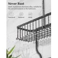 thumbnail image 3 of Shower Caddy Hanging - Never Rust Shower Organizer - Aluminum over The shower head caddy with 10 Hooks for Razor/Sponge - Shower Rack with Soap Basket - Silver, 3 of 16