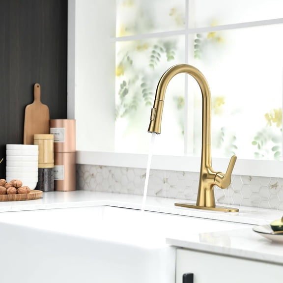 Brushed Gold Kitchen Faucet