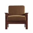 thumbnail image 2 of Weston Home Champion Mission-style Accent Chair, Rust, 2 of 7