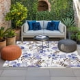 thumbnail image 2 of Purple Brown Spring Floral Outdoor Rug for Patio/Deck/Porch, Non-Slip Large Area Rug 4 x 6 Ft, Watercolor Blooming Botanical Summer Indoor Outdoor Rugs Washable Area Rugs, Camping Rug Carpet Runner, 2 of 8