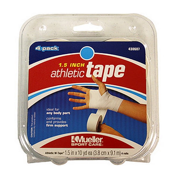 Mueller MTape 1.5" x 10 yd Athletic Sports Tapes (4 Pack)