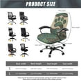 thumbnail image 5 of FKELYI Boho Mandala Dog Paw Print 3 Piece Set Office Chair Cover with Armrest Cover Stretchable Swivel Gaming Chair Protector Dustproof Boss Armchair Decor, Small, 5 of 6