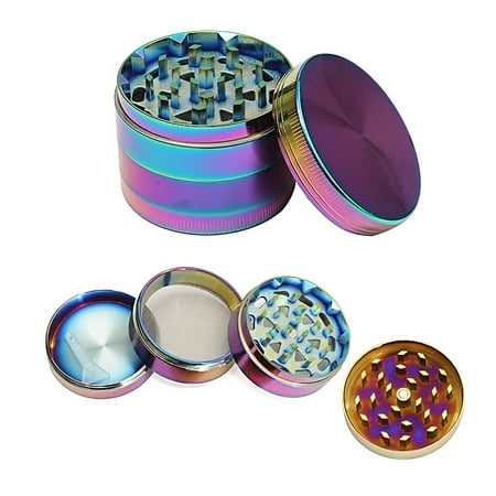Metal Tobacco Herb Grinder - Color 4 Layer Metal Zinc Alloy Tobacco Spice Herb Grinder Crusher 52MM