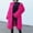 Hot Pink, variant on Ofreoo Winter Jackets for Women Faux Fur Coat with Solid V-neck,Holiday,Wedding,Party ,Christmas Clearance