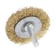 thumbnail image 3 of Cepillo de rueda de alambre de 2 pulgadas, acero crimpado chapado en cobre, vástago de 1/4 de pulgada, 5 piezas, 3 of 4