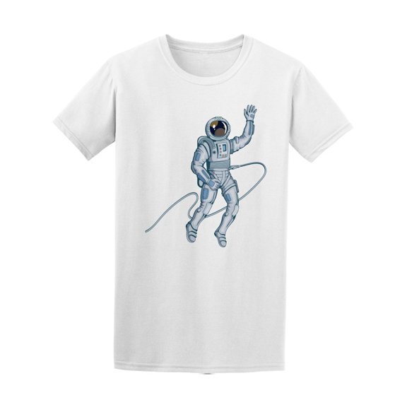 Astronaut Waving Hello Tee Men's -Image by Shutterstock