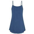 thumbnail image 4 of Sleeveless Spaghetti Strap Double Breasted Plain Shift Dress, 4 of 6
