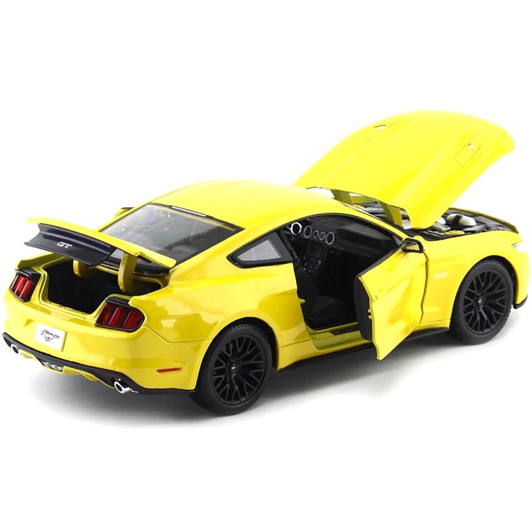 マスタング2015ＧＴマイストイエロー18/1。 2015 Ford Mustang GT 5.0 Yellow 1/18 Diecast Model Car by