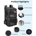 thumbnail image 5 of Double-Compartment Pet Carrier Backpack for Small Cats and Dogs, Cat Travel Carrier for 2 Cats, Perfect for Traveling/Hiking/Camping, 5 of 9