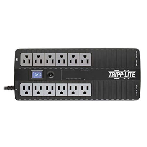 480W Tripp Lite 900VA Compact UPS for Home/Office 50/60 Hz Desktop/Wall Standby UPS USB 12 Outlets ECO900LCDU2 Energy Star 120V 3 Year Warranty & $100,000 Insurance