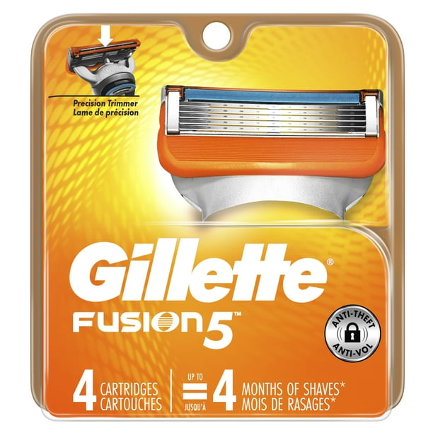 Gillette Fusion5 Mens Razor Blade Refill Cartridges, 4 ct