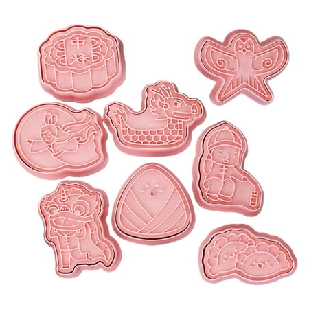 

8 Pack Cookie Cutter Cookie Moulds Biscuit Cutter Biscuit Molds Baking Gadgets Chinese Festivals Series Plastic Material