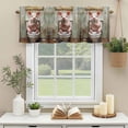 thumbnail image 3 of Piggy Sits on The Toilet Window Valance Curtain Funny Piggy Rod Pocket Short Curtain for Living Room, Bedroom & Kitchen Window Decor 42x18in, 3 of 8