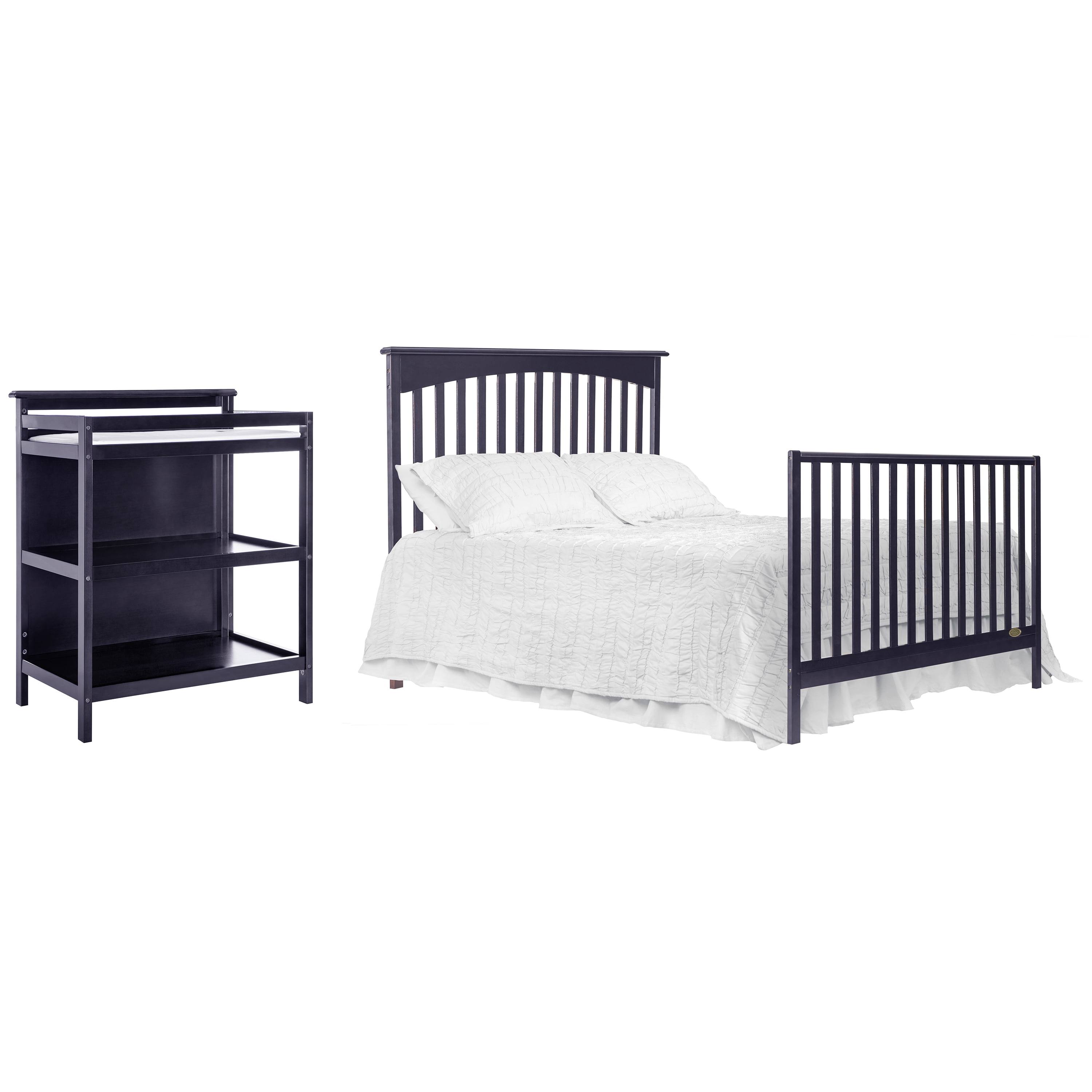 Dream On Me Chloe 5-in-1 Convertible Crib and Changer, Navy