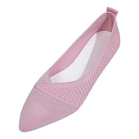 

Blphud Dressy Walking Shoes for Women Summer Shoes for Women 2024 Casual Beach Sandals Women Leisure Women s Four Seasons Mesh Soft Sole Non Slip Flat Pointed Toe Breathable Slip on Lazy Shoes Red 39