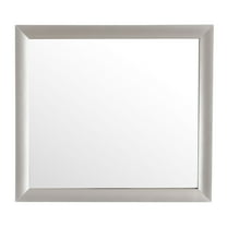Home Bedroom Indoor Marilla 35" X 39"Modern Rectangle Framed Dresser Mirror - Silver Champagne