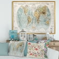 thumbnail image 2 of Designart 'Ancient World Map II' Rustic Framed Canvas Wall Art Print, 2 of 5