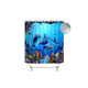thumbnail image 1 of Cortina De Baño, Impermeable, Con Diseño De Ballenas 1.8x1.8 Azul Delfines, 1 of 3