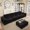 Black, variant on 143.7'' Modular Sectional Sofa, Oversized Boneless Couch, Sparkling Chenille L-Shaped Couch with Curved Backrest, 5-Seater Deep Seat Convertible Couches for Living Room, Apartment, Black