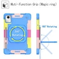 thumbnail image 2 of Rugged Kids Case for Lenovo Tab M11 11" 2024, Heavy Duty Shockproof 360°Swivel Ring Stand Handle Case Cover for Lenovo Tab M11 11" 2024, Colorful/Blue, 2 of 8