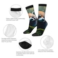 thumbnail image 4 of Fotbe Forest Plant Raccoon Calcetas Largas con Estampado para Hombre y Mujer – Calcetas de Compresión Transpirables y Elásticas, Viajar y Uso Diario Talla 5-11, 4 of 6