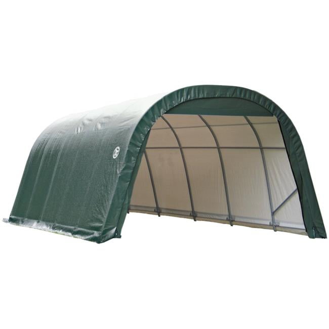 ShelterLogic 72342 12x24x8 Round Style Shelter Green Cover