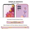thumbnail image 6 of Compatible with Samsung Galaxy A12 Case Silicone with Heart Wrist Strap Chain Pink,Plating Phone Samsung M12 Case Shockproof Thin and Soft Cover (Pink), 6 of 13