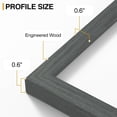 thumbnail image 4 of Vittanly 11x14 Picture Frame, Engineered Wood with Shatter Resistant Plexiglass, Display Pictures 8x10 with Mat or 11x14 without Mat, Photo Frame for Wall Mounting, Slate Grey, 1 Pack, 4 of 6