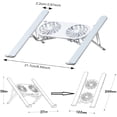 thumbnail image 2 of Laptop Stand with Fan Cooling Foldable Laptop Stand with Ultra Quiet Fan and USB Ports Adjustable Aluminium Alloy Laptop Cooling Stand for Most - Laptops and Tablets, 2 of 8