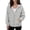 Gray, variant on Zip Up Hoodie Women Long Sleeve Plus Size Plain Hooded Sweatshirts Fall Winter Trendy Casual Jacket with Pockets Shirts(Sky Blue,3XL)