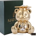 thumbnail image 2 of Matashi 24K Gold Plated Graduation Bear with Crystals Home Decorative Showpiece Gift for Christmas Birthday Mother's Day Anniversary New Year Living Room Bedroom Decor, 2 of 7