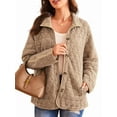 thumbnail image 2 of Women'S Light Weight Quilted Jacket Casual Winter Open Front Button Down Puffer Coat Outwear Cardigan Khaki XXL, 2 of 8