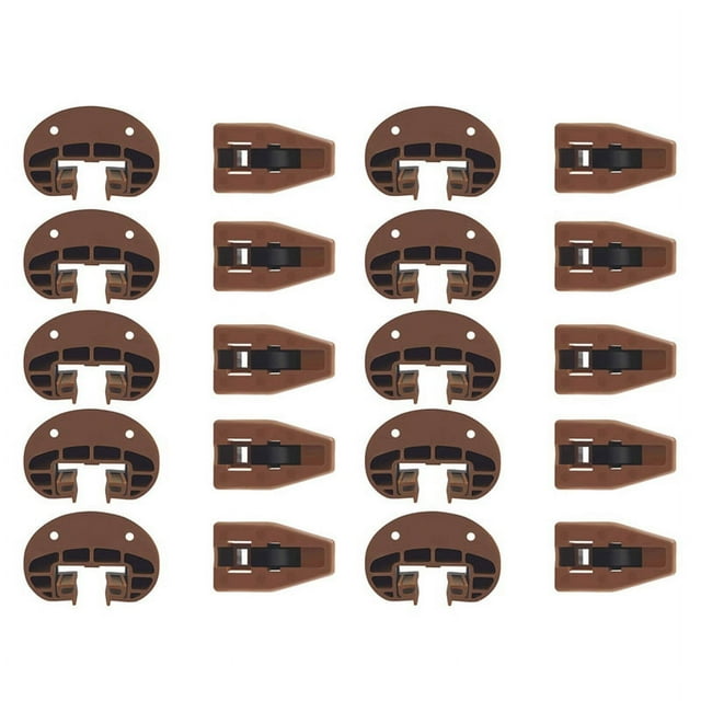 Drawer Slides Guides Plastic 10Pairs with Roller Undermount Drawer Slides Stopper for Dresser Drawer Replacement Parts