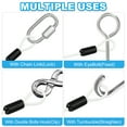 thumbnail image 6 of 5/32" Dia Vinyl Coated Stainless Steel Cable with Loops, 2 Pcs 7 ft (79") Lock for Outdoor Stage Lighting, White, 6 of 7
