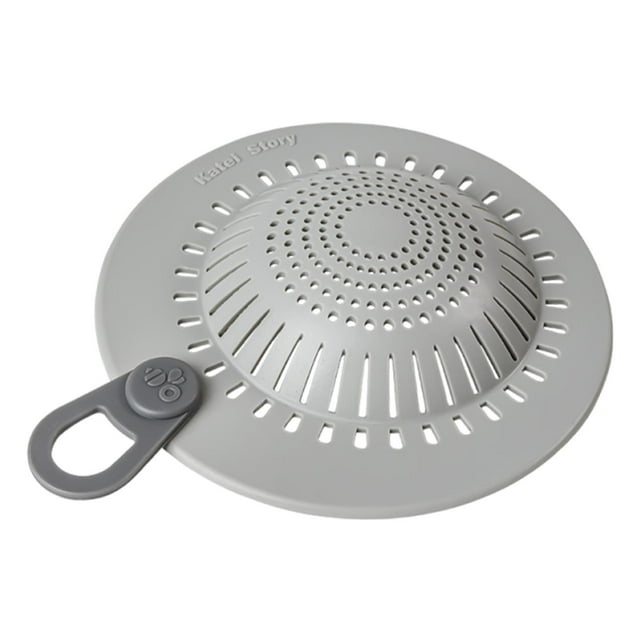 Tapa de desagüe para fregadero de cocina, reutilizable, portátil, para ducha y baño Gris