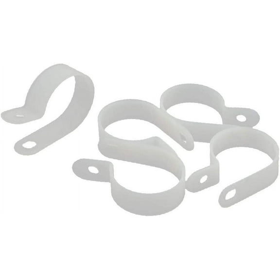 5Pcs creamy-white Nylon R-Type Cable Clamp 1" for Wire Hose Tube(Morsetto cavo R-Type in nylon bianco da 5Pcs da 1' 'per tubo flessibile
