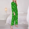thumbnail image 3 of Balery St Patrick's Day2 Conjunto de Pijama con Estampado para Mujer, Conjunto de Dos Piezas con Manga Larga, Ropa de Dormir Suave con Bolsillos, Pijamas Cómodos-XX-Large, 3 of 7