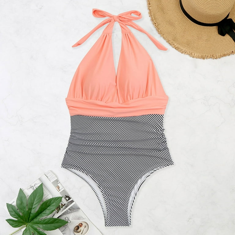 Yonique One Piece Swimsuits for Women Modest Tummy Control Swimdress  Vintage Bathing Suits Skirt Swimwear Pink Flowers XXS at  Women's  Clothing store