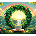 thumbnail image 4 of Lucky Clover Coin Pattern St Patrick's Day Party Backdrop Banner Wall Decor Green Shamrock Leaf Decoration Photography Props Background Festive Event, 4 of 4