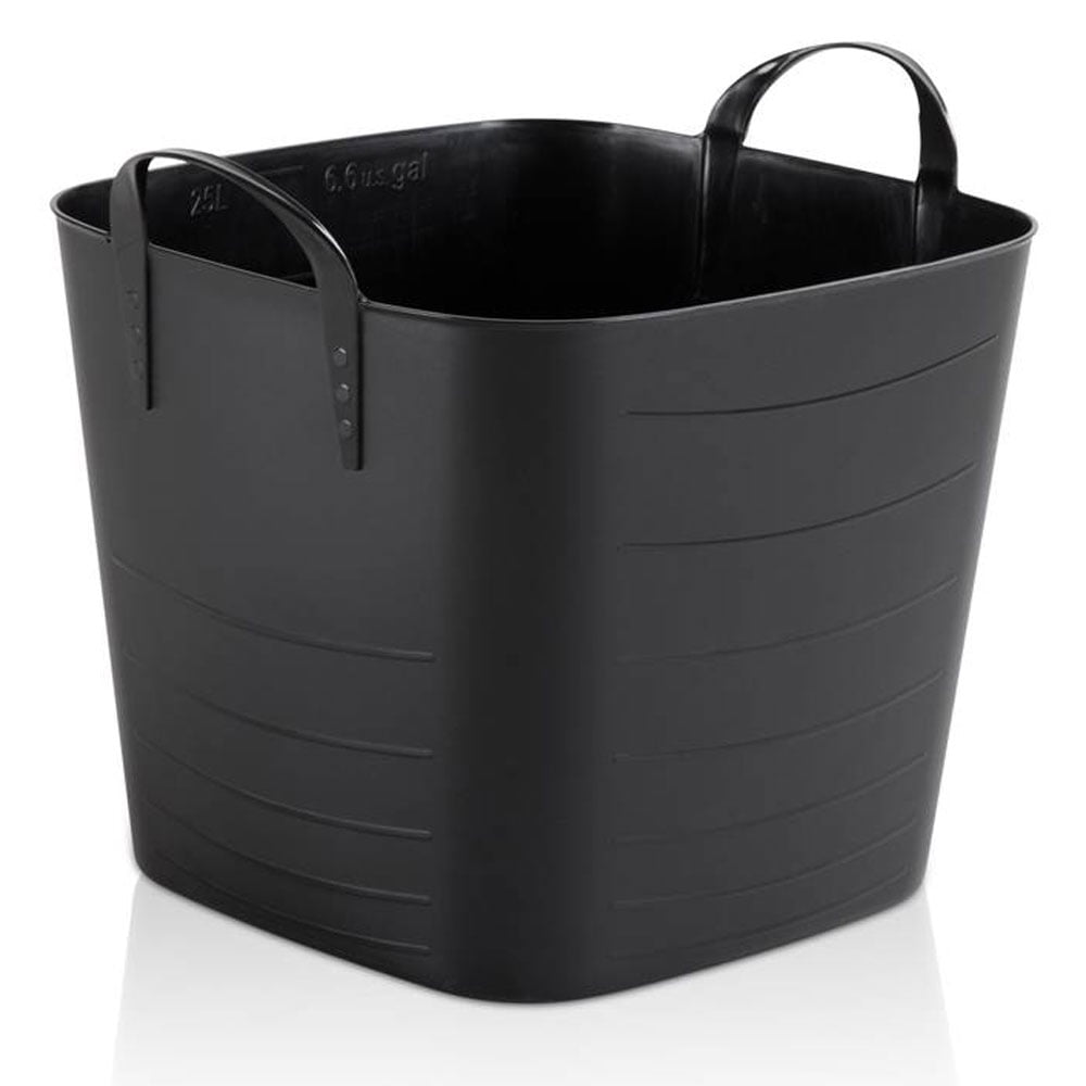 Life Story Tub Basket 25L Plastic Storage Tote Bin with Handles (12