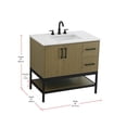 thumbnail image 2 of Elegant Kitchen and Bath 36 Inch Single Bathroom Vanity In Chestnut Brown, 2 of 13