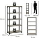 thumbnail image 3 of Librero Rack Multifuncional | Estantería Alta y Estructura de Metal | 4secciones | Ideal para Recámara Sala de Estar u Oficina | Diseño Funcional | Color Nogal, 3 of 7