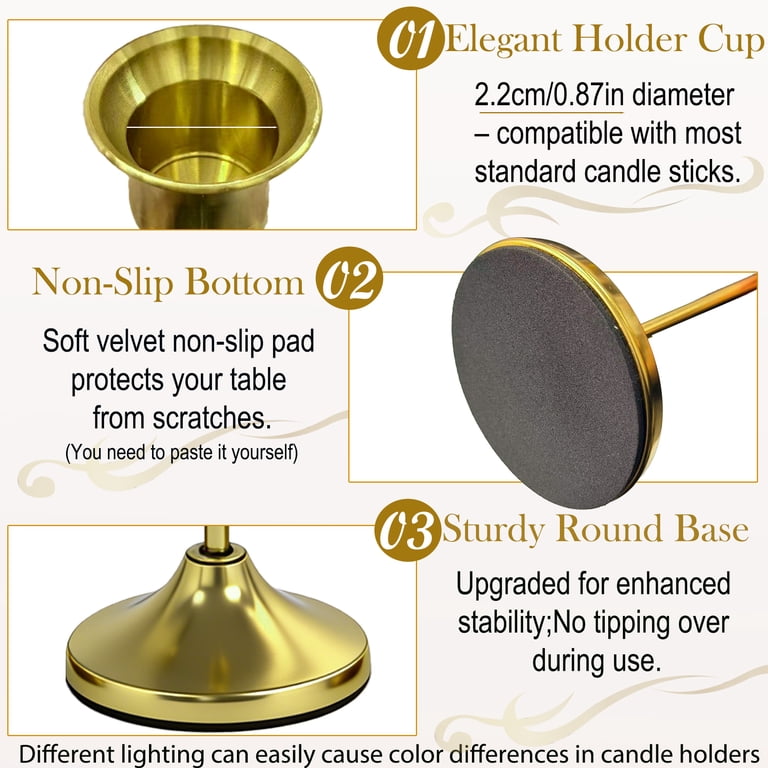 Hidawn Gold Metal Candlestick Holders, Set of 9 photo 8