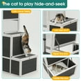 thumbnail image 4 of 71" Multi-Level Wooden Cat House for Indoor & Outdoor Use - Cozy 3-Tier Cat Shelter with 4 Platforms, 2 Doors & Jump Box - Ideal for 1-3 Cats - Durable & Stylish Kitty Condo, Elegant Gray, 4 of 9