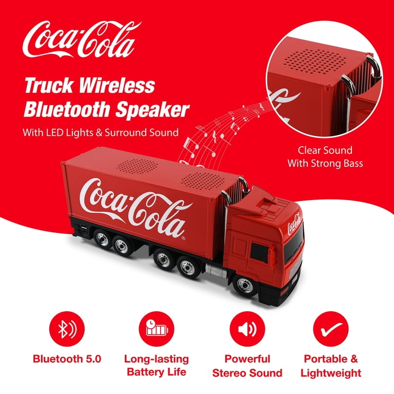 Coca-Cola Truck Shaped Bluetooth Speaker with FM Radio and LED