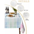 thumbnail image 2 of Blue Pink Plaid Table Cloth, Pastel Green White Buffalo Patchwork Waterproof Tablecloth for Rectangle Tables, Reusable Washable Fabric Table Cover for Restaurant Kitchen Dining Tables 60"x102", 2 of 6